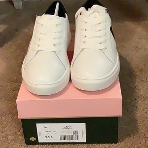 Kate Spade Fez Tennis Shoes-size 9.5(white and black)